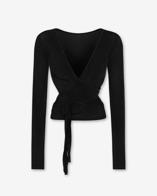 Soft Ballerina Wrap Top in Eclipse