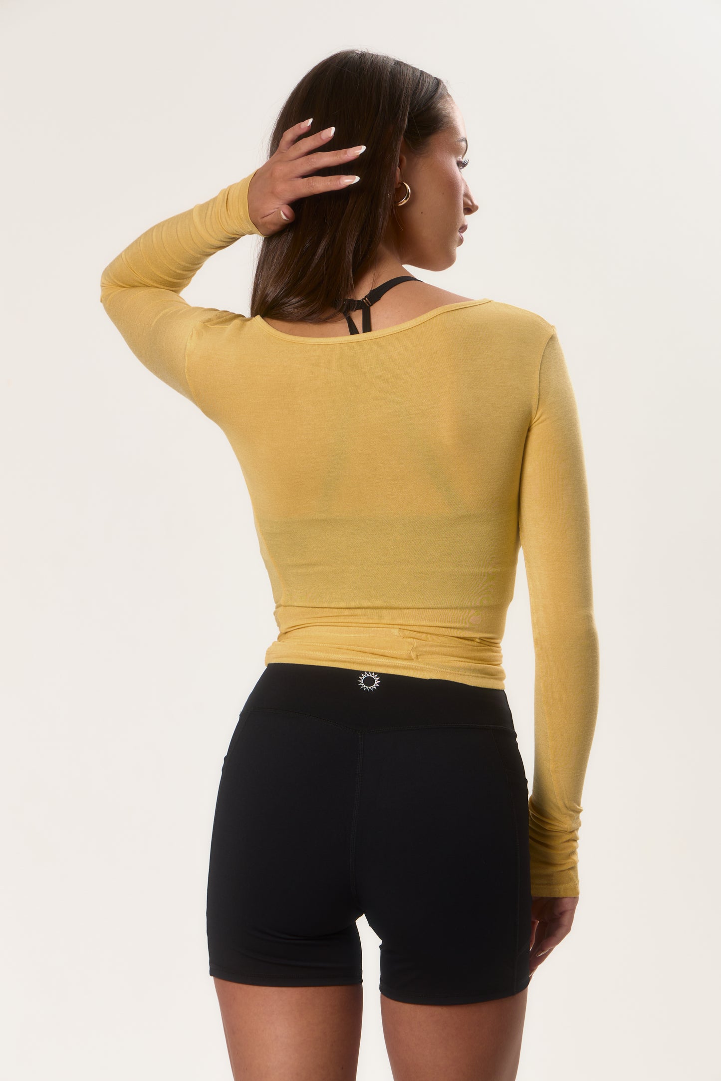 Sheer Ballerina Wrap Top in Butter
