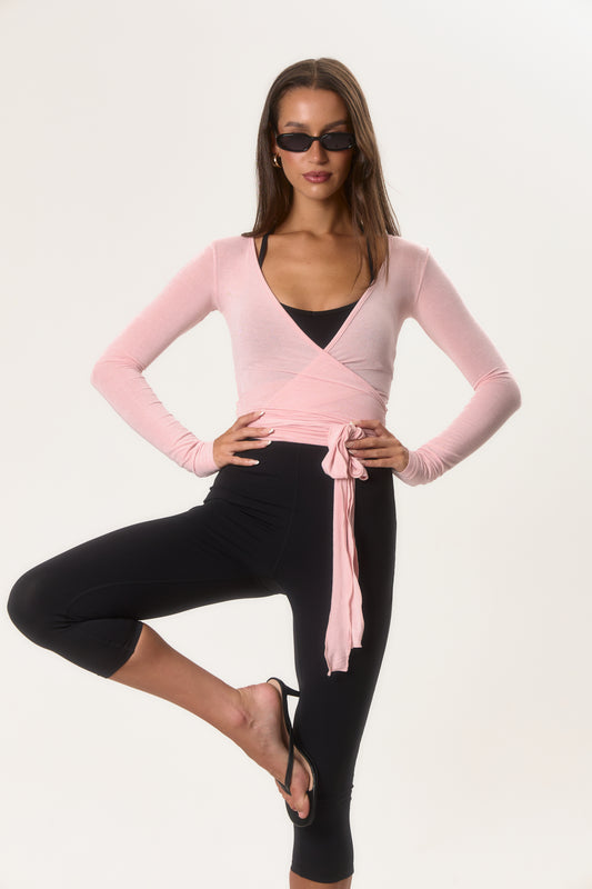Sheer Ballerina Wrap Top