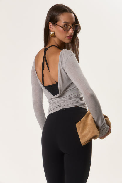 Sheer Ballerina Wrap Top