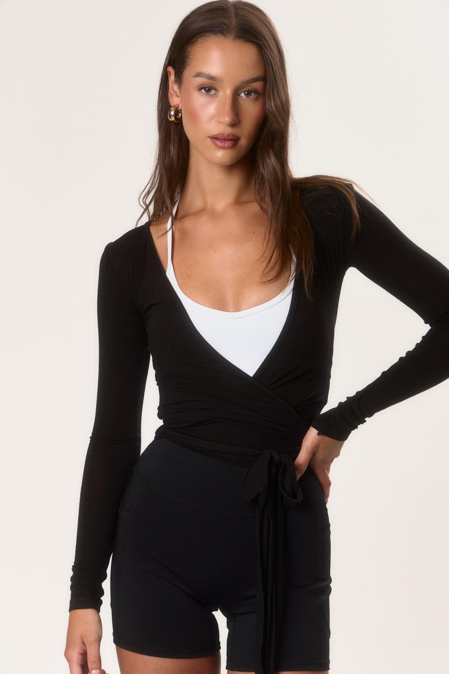 Sheer Ballerina Wrap Top