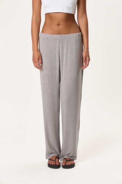 Sheer Low Rise Oversized Trouser in Grey