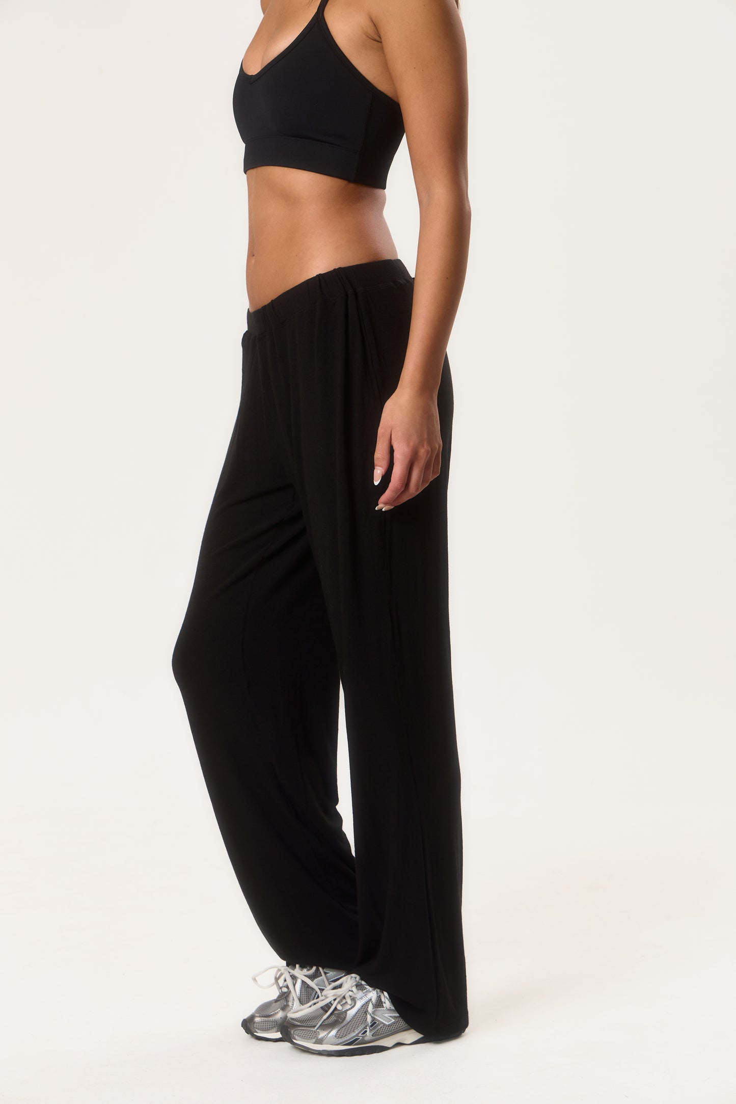 Sheer Low Rise Oversized Trouser in Eclipse
