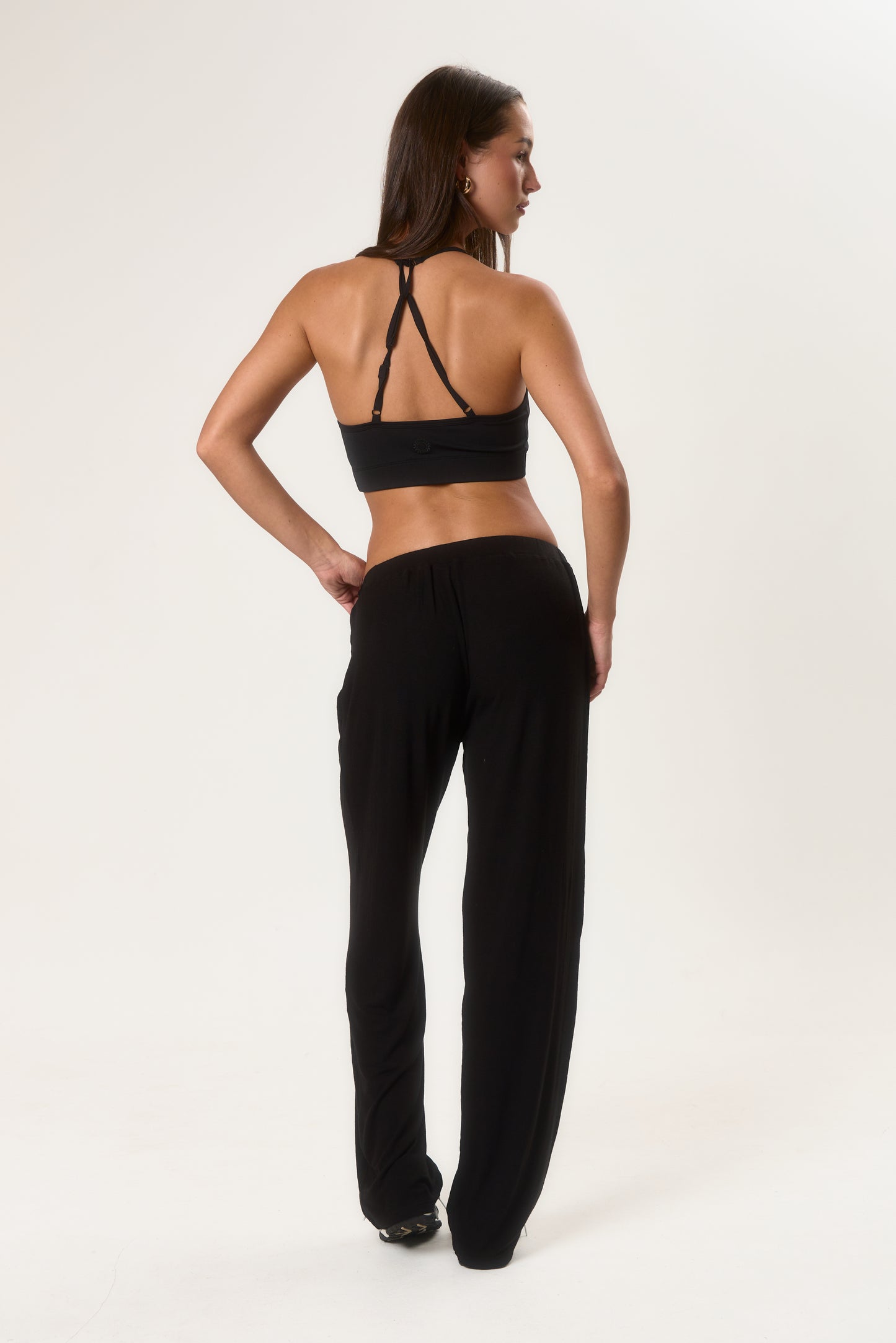 Sheer Low Rise Oversized Trouser in Eclipse